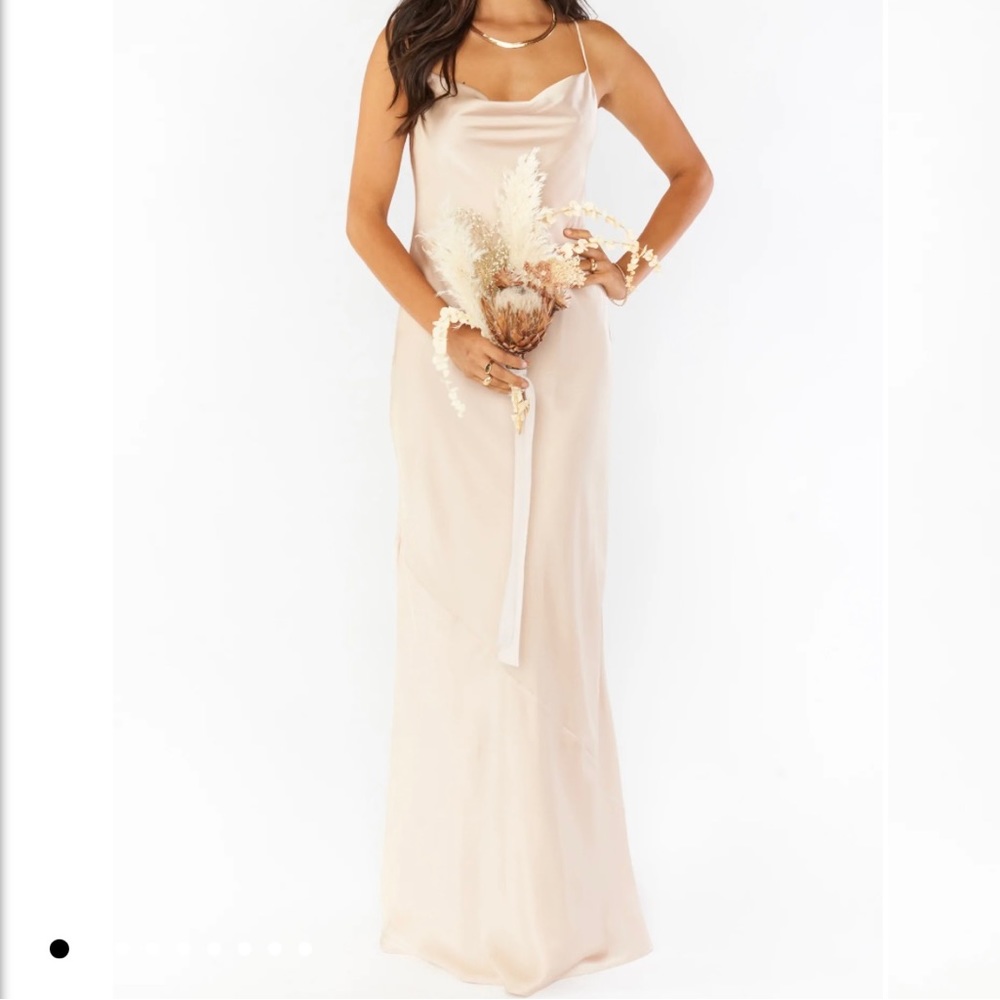 NWOT Show Me Your MuMu Champagne Tuscany Maxi Slip Dress